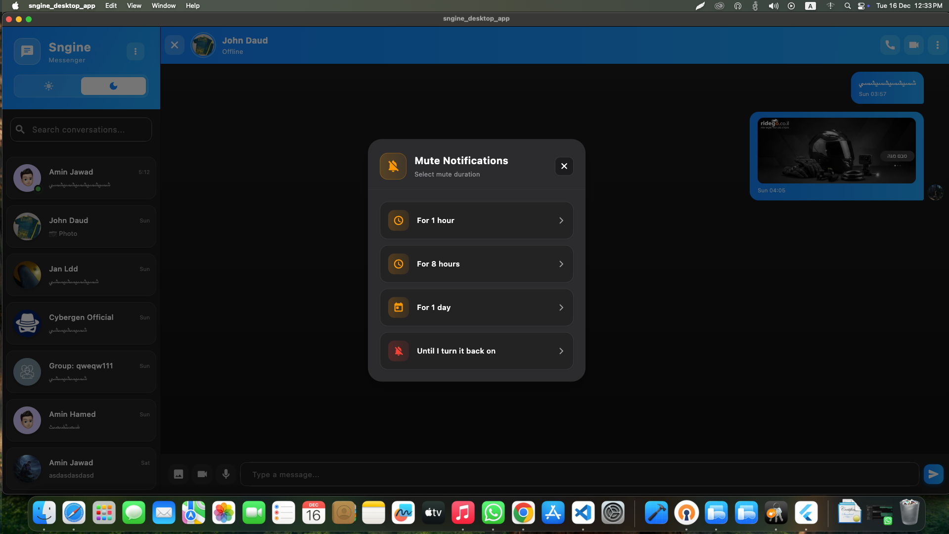 Sngine Pro Messenger Desktop (Windows / macOS / Linux) preview